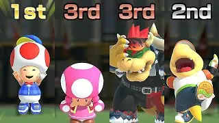 Mario Golf Super Rush Toad vs Toaddette vs Bowser  vs Bowser Jr in New Donk City