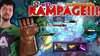 W33 Kunkka Random Pick + Silver Edge First Item = RAMPAGE!!!