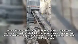 Clinker grinding machine for cement-based road construction