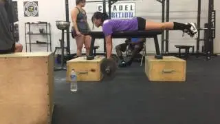 Chest supported rows. bar plus 20lbs