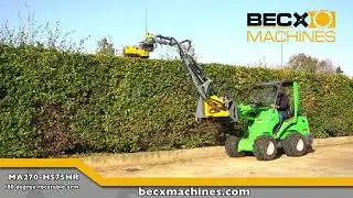 Becx Machines MA270  power arm with HS75HR hedge trimmer on Avant 635