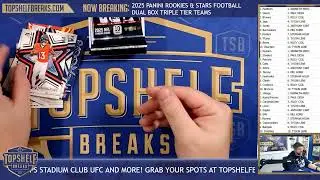 2025 Panini Rookies and Stars Football Dual Box Triple Tiered Teams | Top Shelf Breaks | 1/28/26