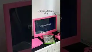 setting up my pink PlayStation 2 #playstation #shorts #gaming #gta #pink #gamingsetup #ps2 #asmr