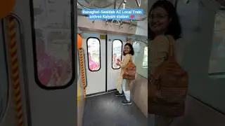 Ranaghat-Sealdah AC Local Train arrives Kalyani station ❤️#youtubeshorts #shorts #train