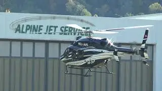 Bell 429 HB-ZAP Heli Alps landing Sion airport Valais Switzerland 27.10.2020
