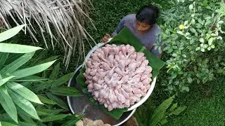 Fried Chicken Recipe ❤ Chicken Drumsticks Curry by Village Life