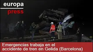 Emergencias trabaja en el accidente de tren en Gelida (Barcelona)