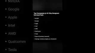 Top companies creating AI chip #ai #chatgpt #dataanlysis #microchips #coding #tech #agi #aritic