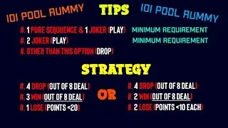 how to play 101 pool rummy in rummycircle I Tips & Strategy I rummycircle.com I rummyRules