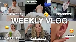 WEEKLY VLOG ✿ quarantine week 1, furniture update, grocery haul, massive PR unboxing, JAZ HAND
