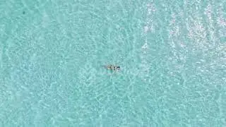 Floating Woman in Balabac | 4k Video Stock Footage