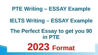 IELTS / PTE Essay Writing sample. PTE Lecture PTE.2.1 - Writing - PTE Writing Part 3 study iq