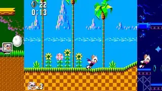 Rouge in Sonic 1 SMS &bull; Full Play-through | (Sonic 1 SMS ROM Hack)