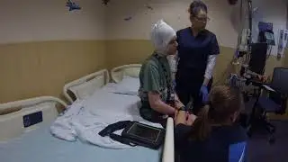 Teen with autism getting wired for sleep study