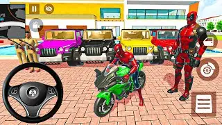 Bike Car Game : Spider Man 🕷️ Drive McQueen 🚗 In Indian Theft Auto Simulator 💡 Game