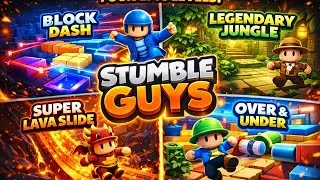 Stumble guys block dash legendry jungle role super lava slide over & under 