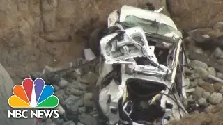 Tesla driver who 'intentionally' plunged off 250-ft California cliff survives and is arrested
