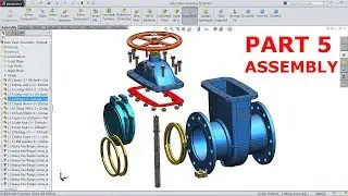 Solidworks tutorial | Assembly of Gate valve in Solidworks Part 5