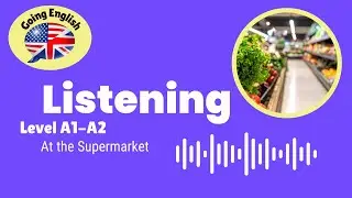 🛒 At the Supermarket  - Easy English Listening Practice  With Questions 🎧