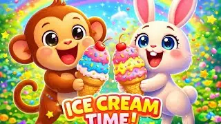 Monkey & Rabbit Ice Cream Song 🍦 | Tamil Kids Songs | Fun Dance Video