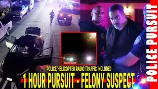 Police Pursuit of Wanted Felon: 100+mph, 1 Hour, Ends in Standoff | San Diego Fwys | 2026018 (4K)