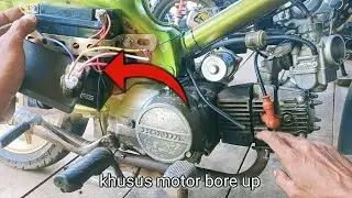pitung coba pakai rangkaian motor balap || total los gas enteng pengapian stabil