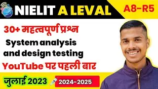 System analysis and design testing A LEVAL Nielit MCQ। A8-R5 A Leval mcq।