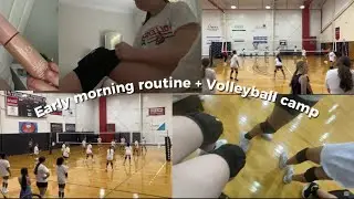 Early morning routine in summer+ volleyball camp!☀️🏐