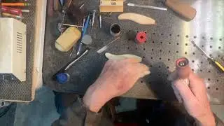 Contour Sanding a Carving Knife Handle - Pete Blair AKA The Mad Scientist