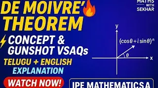 Maths2a de moivres theorem vsaq in Telugu #ipe#mathas2a#class12maths2a
