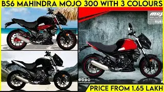 Mahindra Mojo 300 BS6 With 3 Colours Revealed | Pearl Black, Garnet Black and Ruby Red | Review