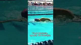 Frank Manheim, age 95, 100 Freestyle National Champion