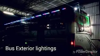 Tamilnadu tourist bus | multicolour strip light work | Side & back glass lighting | pixel strip