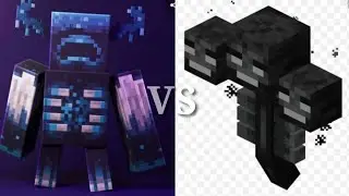 Warden Vs Wither Fight In Bedrock Cage Minecraft #warden #wither #minecraft #shortvideo