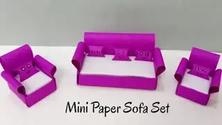 How To Make a Paper Sofa | DIY Mini Paper Sofa | Origami Sofa | Paper Craft | miniature sofa set |