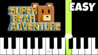 Super Bear Adventure - OLD Theme - EASY Piano Tutorial