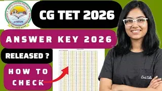 cg tet answer key 2026 | chhattisgarh tet answer sheet 2026 