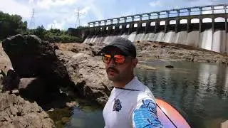 Fishing at Jordan Dam in Alabama, Huge Cat fish and Gar - GoPro Hero 7