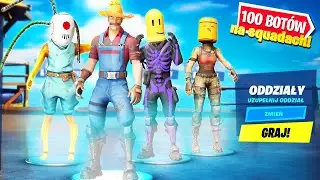 Włączyłem 100 BOTÓW na SQUADACH w Fortnite! Myśleli że robią REKORD FRAGÓW! Troll na @kebcio