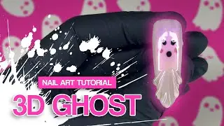 Cute + Spooky Nail Art Tutorial | 3D Ghost! 👻💜
