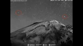 #POPOCATÉPETL | ¡Varios objetos captados por la cámara esta madrugada! 24/NOV/23
