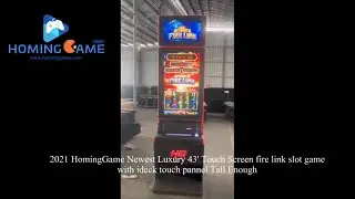 2021 HomingGame Newest Luxury 43' Touch Screen Fire Link Slot Table Game Machine With Ideack touch