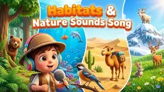 Habitats & Nature Sounds Song | Forest, Ocean, Desert, Mountain, Meadow | Kids & ESL