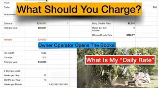 How To: Owner Operator Daily Rate, Charge for Work