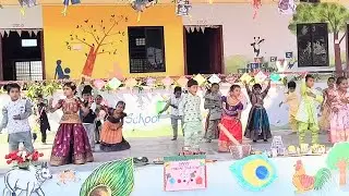 Sankranthi vachinde tummeda dance performance by Lkg children #sankranthi #dance 