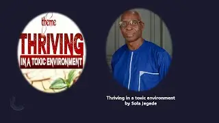 Thriving in a toxic environment (Part 2) By Sola Jegede