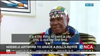 Esther Mahlangu's artwork on a Rolls Royce.