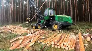 Z Życia Drzewiarza. John Deere 1070E Cz.2 Wycinka i wywóz drewna.