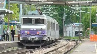 BB15000 et Corail Intercit&eacute;s : Passage en gare de Villennes sur Seine
