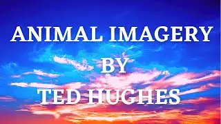 MODERN POETRY|ANIMAL IMAGERY|BY TED HUGHES|MOST IMPORTANT QUESTION|